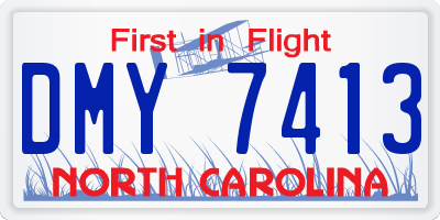 NC license plate DMY7413