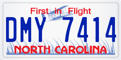 NC license plate DMY7414