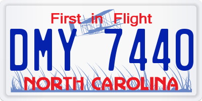 NC license plate DMY7440