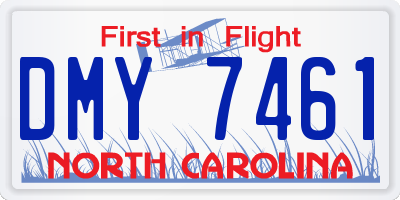 NC license plate DMY7461