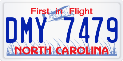 NC license plate DMY7479