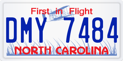 NC license plate DMY7484