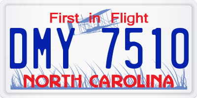 NC license plate DMY7510