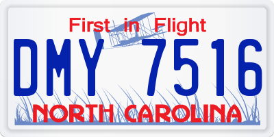 NC license plate DMY7516