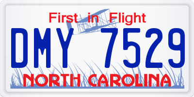 NC license plate DMY7529