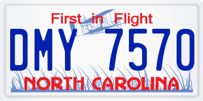 NC license plate DMY7570