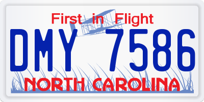 NC license plate DMY7586
