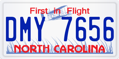 NC license plate DMY7656
