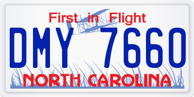 NC license plate DMY7660