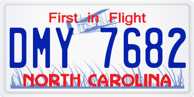NC license plate DMY7682