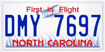 NC license plate DMY7697