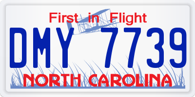 NC license plate DMY7739