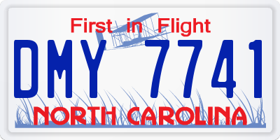 NC license plate DMY7741