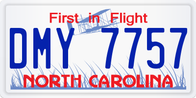 NC license plate DMY7757