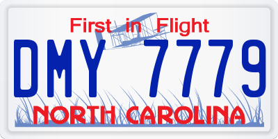 NC license plate DMY7779