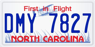NC license plate DMY7827
