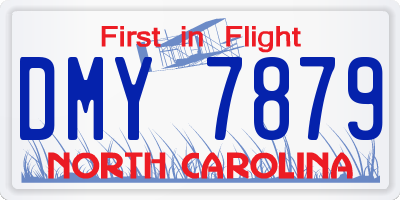 NC license plate DMY7879