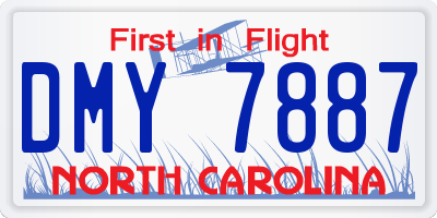 NC license plate DMY7887