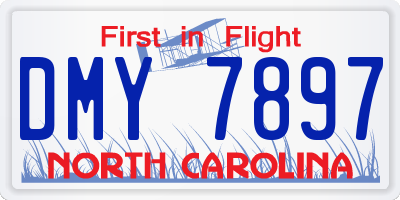 NC license plate DMY7897