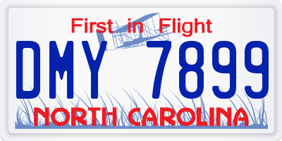 NC license plate DMY7899