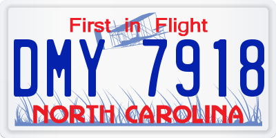 NC license plate DMY7918