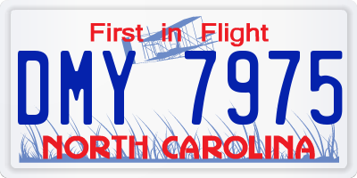 NC license plate DMY7975
