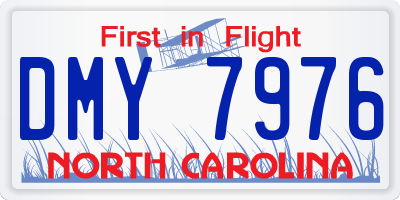 NC license plate DMY7976
