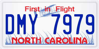 NC license plate DMY7979