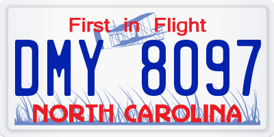 NC license plate DMY8097