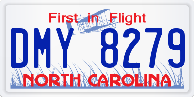 NC license plate DMY8279