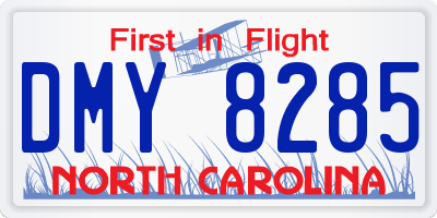 NC license plate DMY8285