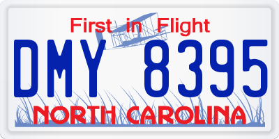 NC license plate DMY8395