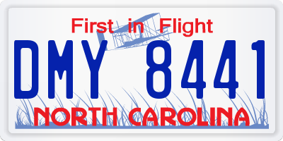 NC license plate DMY8441