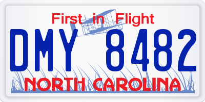NC license plate DMY8482