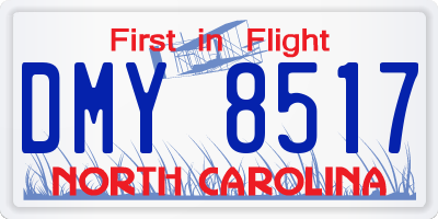 NC license plate DMY8517
