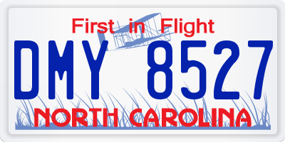 NC license plate DMY8527