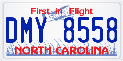 NC license plate DMY8558