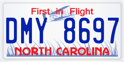 NC license plate DMY8697