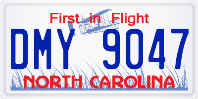 NC license plate DMY9047