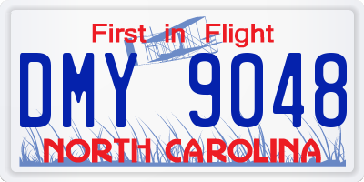 NC license plate DMY9048