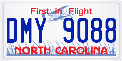 NC license plate DMY9088