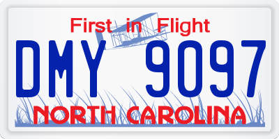 NC license plate DMY9097