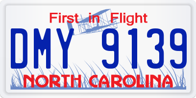 NC license plate DMY9139