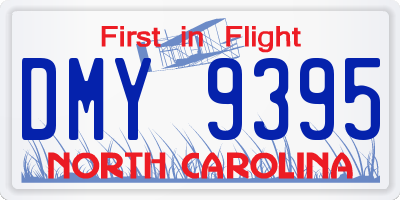 NC license plate DMY9395