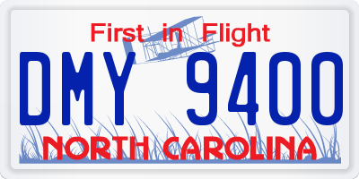 NC license plate DMY9400