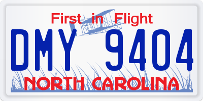 NC license plate DMY9404