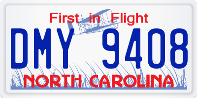 NC license plate DMY9408