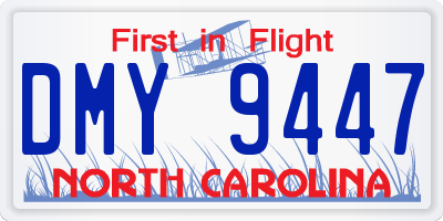 NC license plate DMY9447
