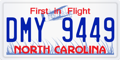 NC license plate DMY9449