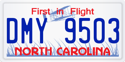 NC license plate DMY9503